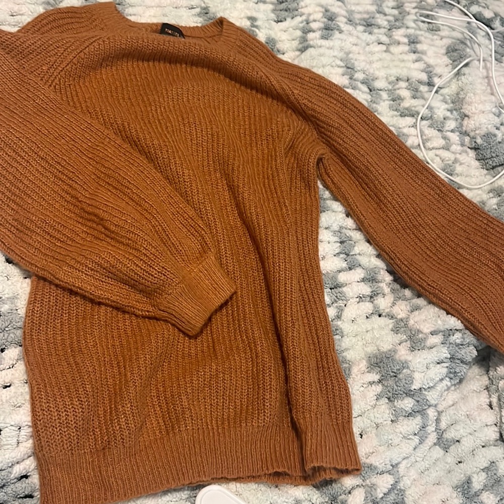 Orange sweater dress